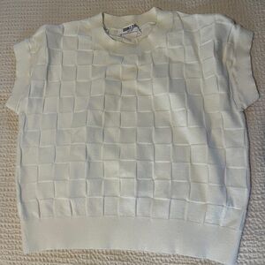 Double Zero Cream Short Sleeve Top